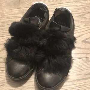 Leather Crown real fur sneakers